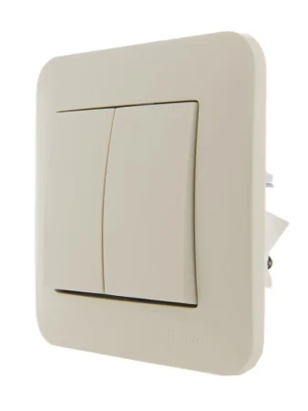 Выключатель 2-кл. 1п СП Karina 10А IP20 механизм крем. LEZARD 707-0388-101