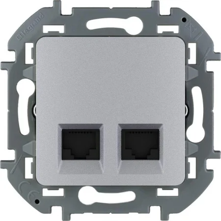 Розетка RJ45 2-м Inspiria CAT.6 UTP алюм. Leg 673842