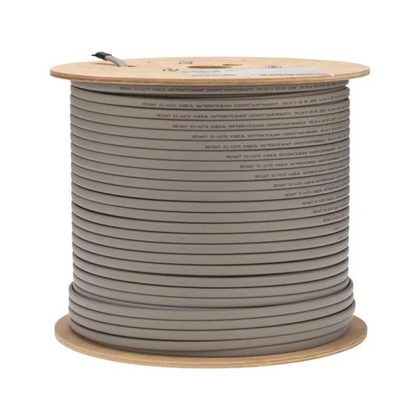 Кабель греющий (нагрев.) саморег. SRL24-2 неэкранированный 24Вт/м 0.9кв.мм/70м 300м Rexant 51-0276