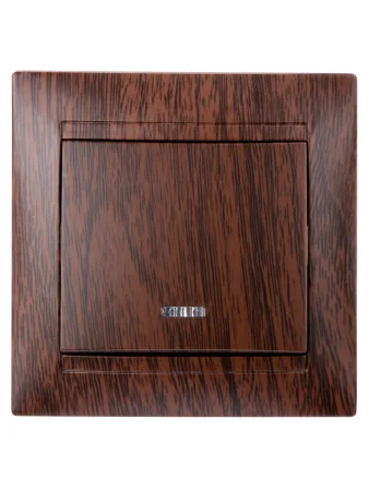 Выключатель 1 кл. с подсветкой 10А венге "Лама" TDM