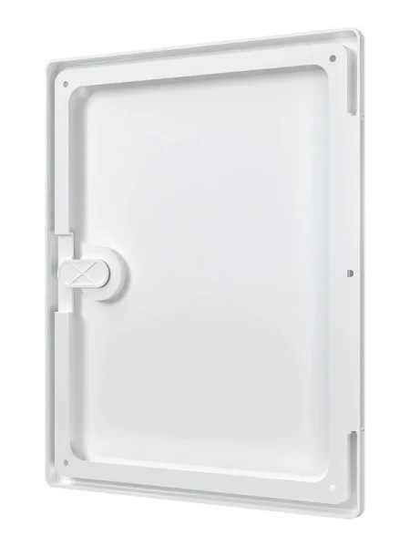 Люк-дверца ревизионная накладная 200х250мм с ручкой-задвижкой АБС бел. EVECS ЛТ2025П