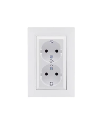 Розетка 2-я Karea RIZZ с заземл. бел. Makel 88001082
