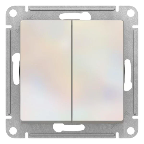 Выключатель 2-кл. AtlasDesign (сх. 2) 10А с самовозвратом механизм жемчуж. SE ATN000417