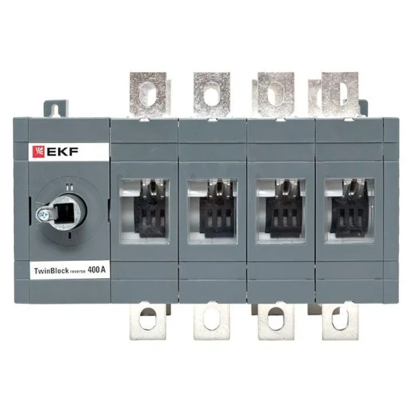 Рубильник 4п 400А реверсивный без рукоятки управления TwinBlock EKF tb-s-400-4p-rev