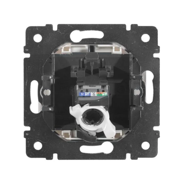 Розетка компьютерная 1-м СП Valena RJ45 кат.5E UTP на винтах механизм алюм. Leg 770238
