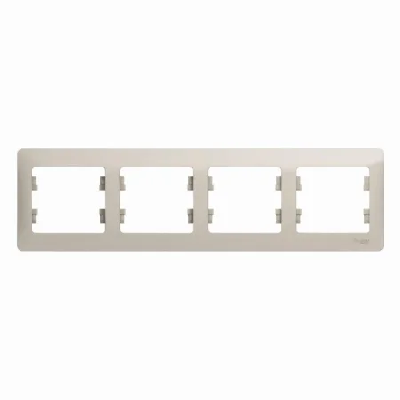 Рамка 4-м Glossa горизонт. молоч. SE GSL000904