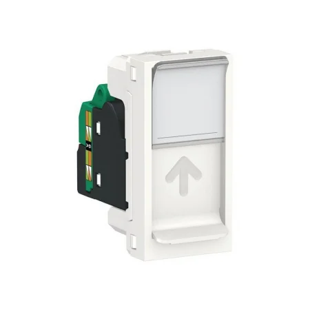 Розетка компьютерная 1-м 1мод. Unica Modular RJ45 кат.5E UTP бел. SchE NU341018