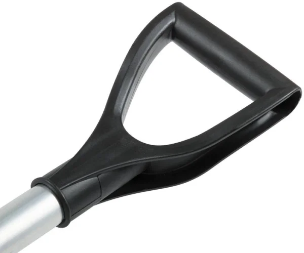 Лопата для уборки снега "Актив-Авто" 365х260х900мм укороченный съемный алюм. черенок; пластик. 68106