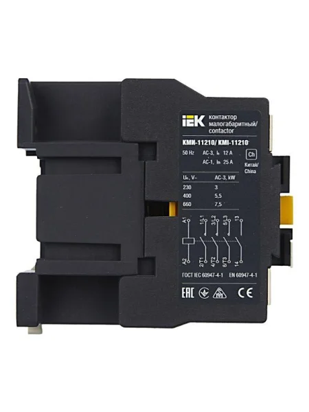 Контактор КМИ-11210 12А 230В/АС3 1НО IEK KKM11-012-230-10