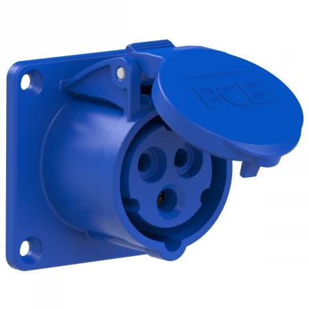 313-6 PCE Розетка встраиваемая 16А/230V/1P+N+E/IP44, фланец 70x70