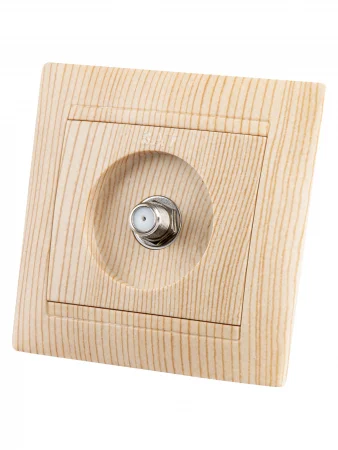 Розетка SAT (F-разъем) 0-2400МГц сосна "Лама" TDM