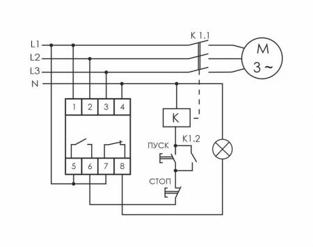 Реле контроля фаз CZF-BR (3х400/230+N 8А 1перекл. IP20 монтаж на DIN-рейке) F&F EA04.001.003