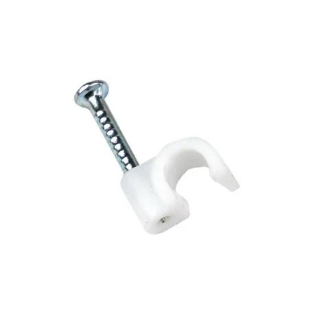 Скоба крепежная круглая с гвоздем d4мм пластик. (уп.50шт) EKF plcn-sr-4 Скоба крепежная круглая с гвоздем d4мм пластик. (уп.50шт) EKF plcn-sr-4