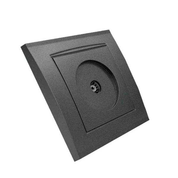 Розетка телевизионная TV 1-м СП Бриллиант в сборе графит Universal 7947571-Gr