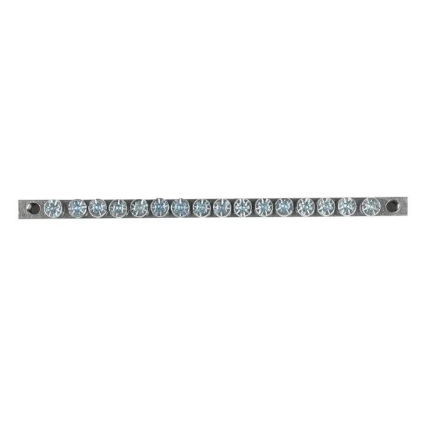 Шина PEN "ноль-землядюйма 6x9 16 отвер. цинк крепеж по краям EKF sn1-63-16-k