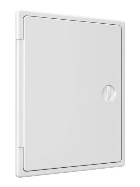 Люк-дверца ревизионная накладная 200х250мм с ручкой-задвижкой АБС бел. EVECS ЛТ2025П