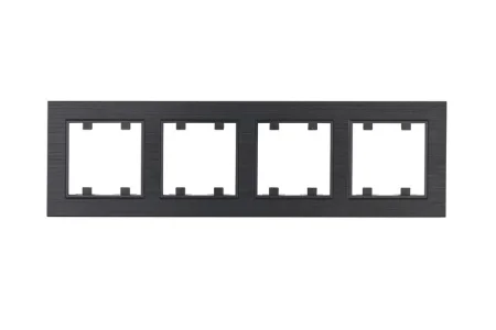 Рамка 4-м Karea LINE STAR дым. металлик Makel 86050704