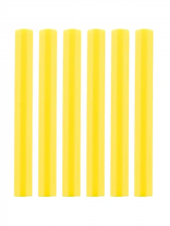 Клеевые стержни универсальные желтые, 11 мм x 100 мм, 6 шт, "Алмаз" TDM