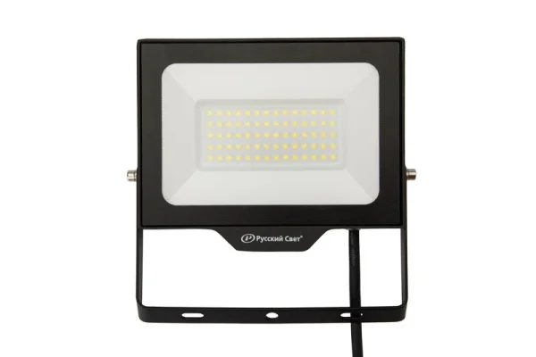 Прожектор светодиодный СДО FL 10 C 50Вт VW 840 BK CL 192х148х28мм 50Вт 4000К IP65 уличный черн. Русский Свет 15081023278