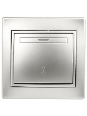 Переключатель 1-кл. СП Plano 10А IP20 1-103-03 250В алюм. Intro Б0030038