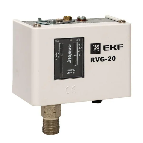 Реле избыточного давления RVG-20-0.6 (0.6МПа) EKF RVG-20-0.6