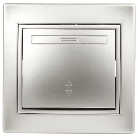 Переключатель 1-кл. СП Plano 10А IP20 1-103-03 250В алюм. Intro Б0030038