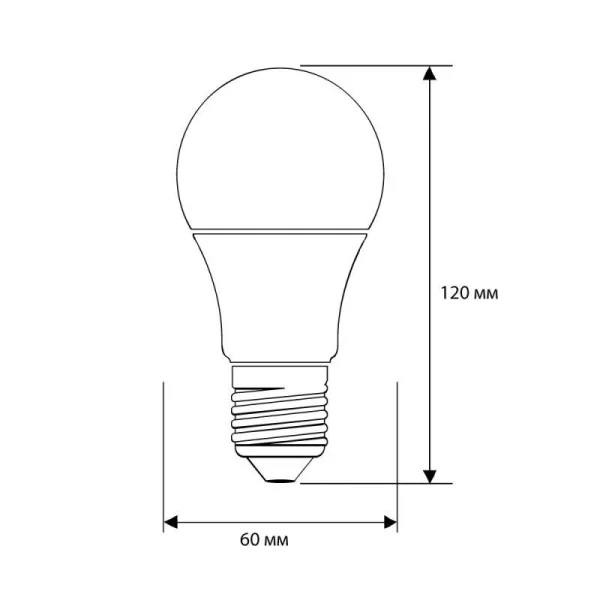 Лампа светодиодная LED13-A60/830/E27 13Вт грушевидная матовая 3000К тепл. бел. E27 1075лм 170-265В Camelion 12045