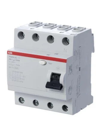 Выключатель дифференциального тока (УЗО) 4п 25А 30мА тип AC FH204 ABB 2CSF204004R1250