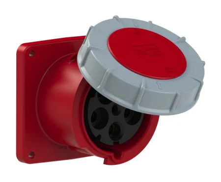 3455-6 Розетка встраиваемая 125А/400В/5П/IP67 с пилотным контактом