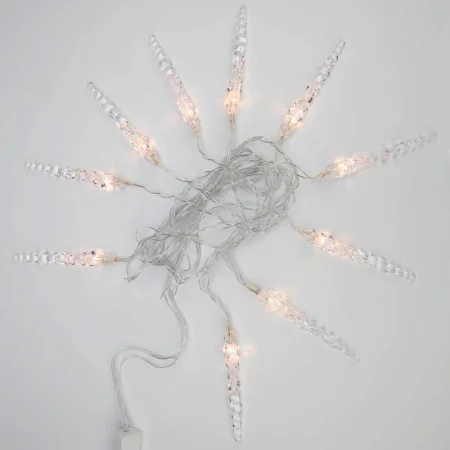 Гирлянда "Айсикл" (бахрома) "Сосульки" 1.5х0.25м LED тепл. бел. провод прозр. Neon-Night 303-067