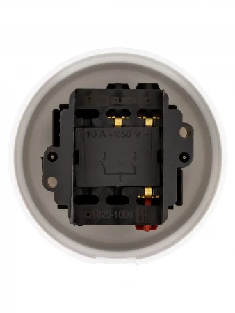 Выключатель поворотный 2-кл. с ручкой (бантик) 10А белый «Виви» TDM