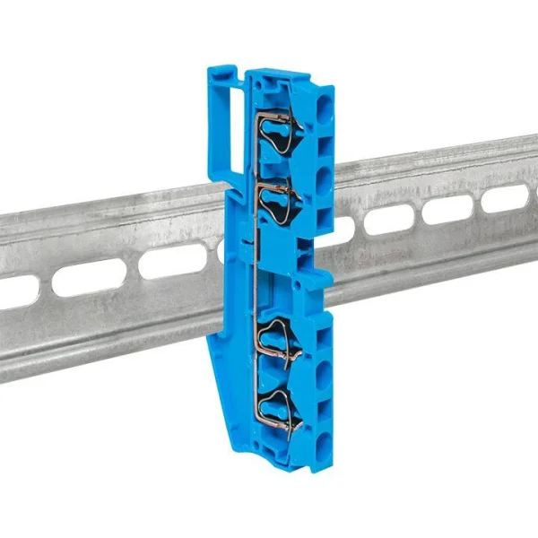 Колодка клеммная ST-4 41А 4 вывода пружинная син. EKF plc-st-4-4-blue