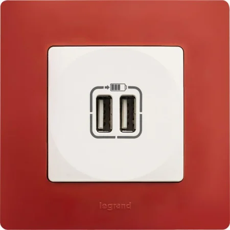 Розетка USB 2-м СП 2мод. Etika 240В/5В 2400мА механизм бел. Leg 672294