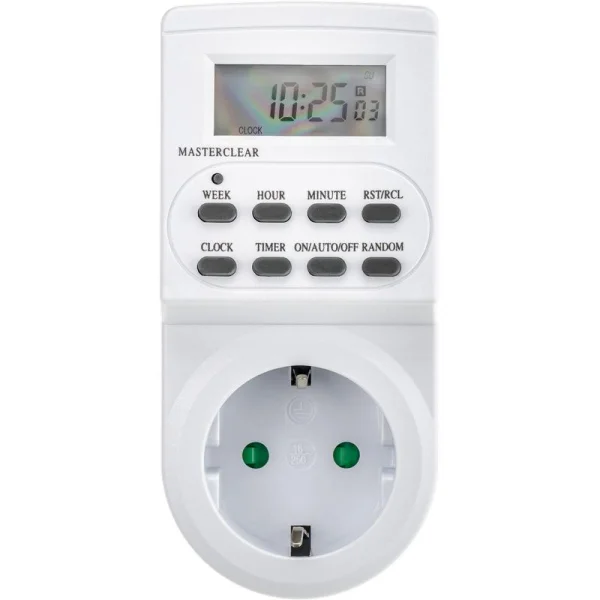 Таймер недельный электронный с заземл. 1.8кВт бел. REV 67073 1