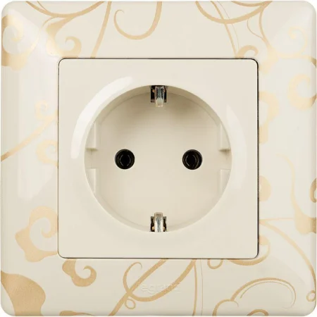 Розетка 1-м СП Valena Life 16А IP2X 250В 2P+E безвинт. клеммы с лицев. панелью механизм сл. кость Leg 753521