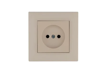 Розетка 1-м Karea RIZZ без заземл. крем Makel 88010022