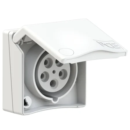 845-6v PCE Розетка встраиваемая 16А/400V/3P+N+E/IP44