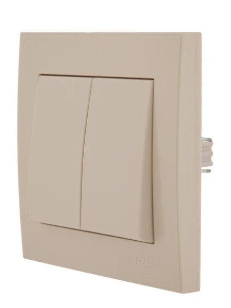 Выключатель 2-кл. СП Rain IP20 крем. LEZARD 703-0303-101