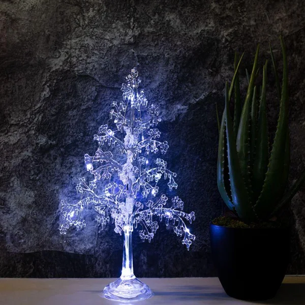 Фигура светодиодная "Ель" 51см 15LED бел. 1Вт IP20 на подставке элементы питания 3хAAA (не в компл.) Neon-Night 513-033