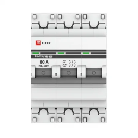 Выключатель нагрузки 3п 80А ВН-125 PROxima EKF SL125-3-80-pro