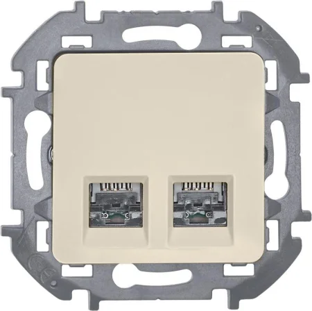 Розетка компьютерная 2-м Inspiria RJ45 кат.5E UTP сл. кость Leg 673836