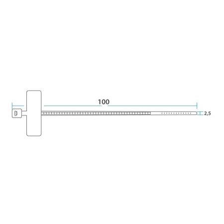 Хомут кабельный 2.5х100 под маркер нейл. бел. (уп.100шт) Rexant 07-0106