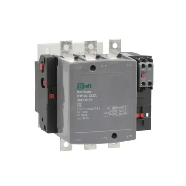 Контактор 185А 380В АС АС3 АС4 1НО+1НЗ КМ-102 DEKraft 21950DEK