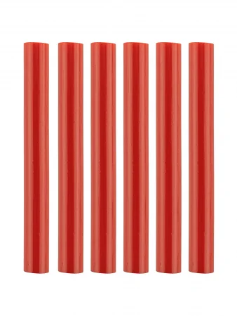 Клеевые стержни универсальные красные, 11 мм x 100 мм, 6 шт, "Алмаз" TDM