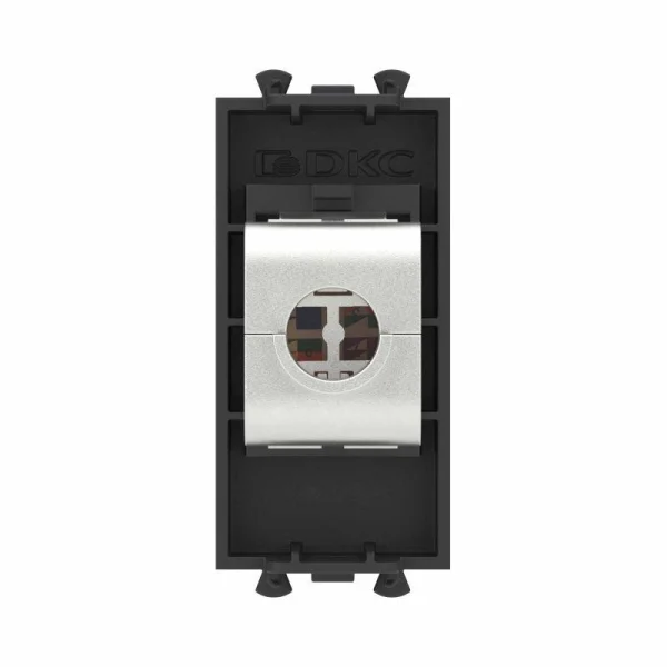 Розетка компьютерная 1мод. Avanti "Черный матовый" RJ45 кат.6 без шторок экранир. модульная механизм DKC 4412791