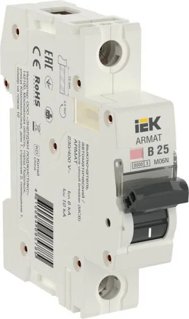 Выключатель автоматический модульный 1п B 25А M06N ARMAT IEK AR-M06N-1-B025