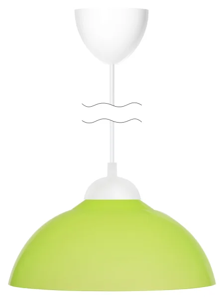 Светильник НСБ 1122/1 "Home mini" 15 Вт, Е27, зеленый, шнур белый TDM