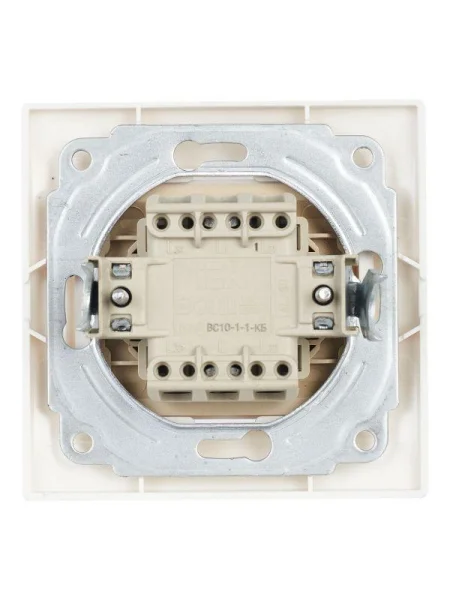 Выключатель 1-кл. СП Кварта 10А IP20 ВС10-1-1-КБ с индикацией бел. IEK EVK11-K01-10-DM