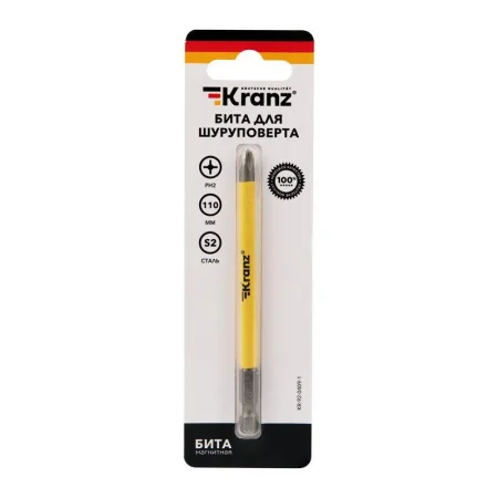 Бита для шуруповерта PH2х110мм (уп.1шт) Kranz KR-92-0409-1