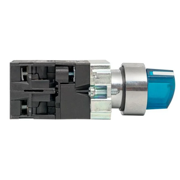 Переключатель BD21 2P с син. подстветкой 24В NO PROxima EKF xb2-bk21-b-24